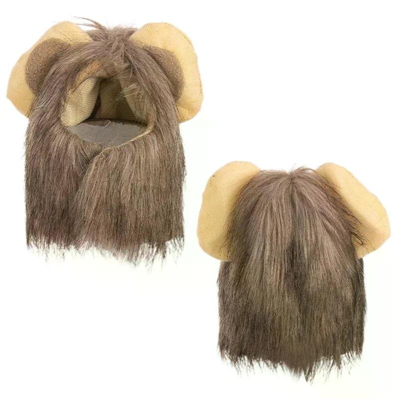 Mielas Liūtas Mane Cat Perukas Kepurė Kačių kostiumas Cosplay Drabužiai Kepuraitė Aprengti Šuniukas Kačiukas Helovinas Kalėdų vakarėlio dekoravimo reikmenys