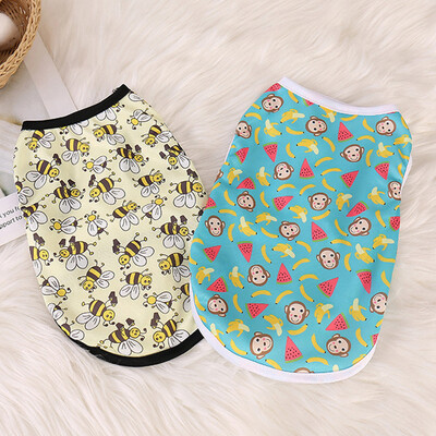 Cute Print Sphynx Cat Veste krekls kaķiem Gotas Vasaras mājdzīvnieku apģērbi Apģērbi Ragdoll Persian Kitten Kedi Krekli maskotas kostīms