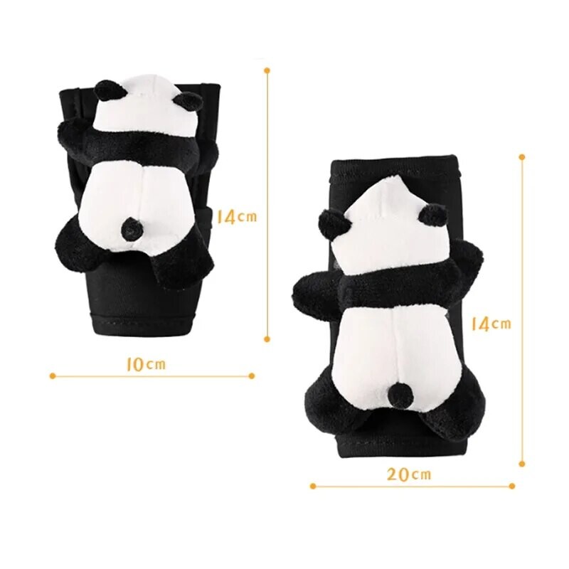 Auto käigukangi nupu katte kaunistus Cartoon Panda käsipiduri kate katuse käetoe kaitsekate turvavöö õlapadja kaunistus