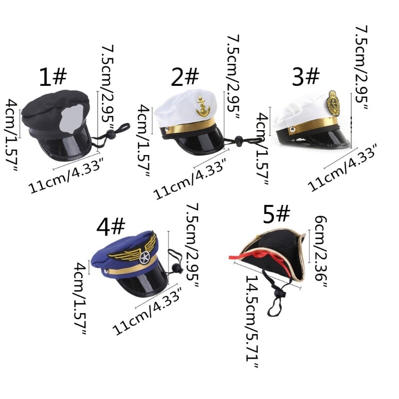 Kalėdinė naminių gyvūnėlių kepurė Kapitono piratų kepurė šuniui puošniai apsirengti, puikūs Helovino karnavaliniai drabužiai naminių gyvūnėlių aksesuarai