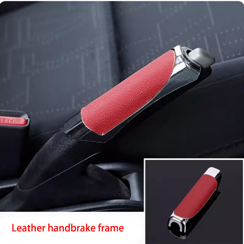 Capac frână de mână mașină Husă decorativă ABS Piele multicoloră Protecție frână de mână de parcare Capac frână de mână Universal