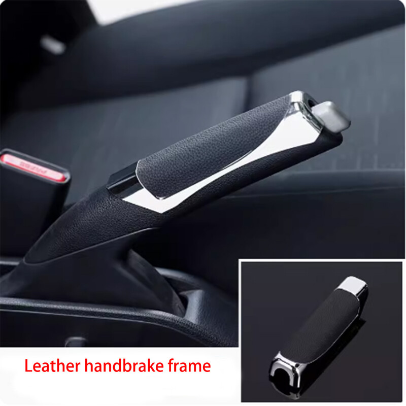 Capac frână de mână mașină Husă decorativă ABS Piele multicoloră Protecție frână de mână de parcare Capac frână de mână Universal