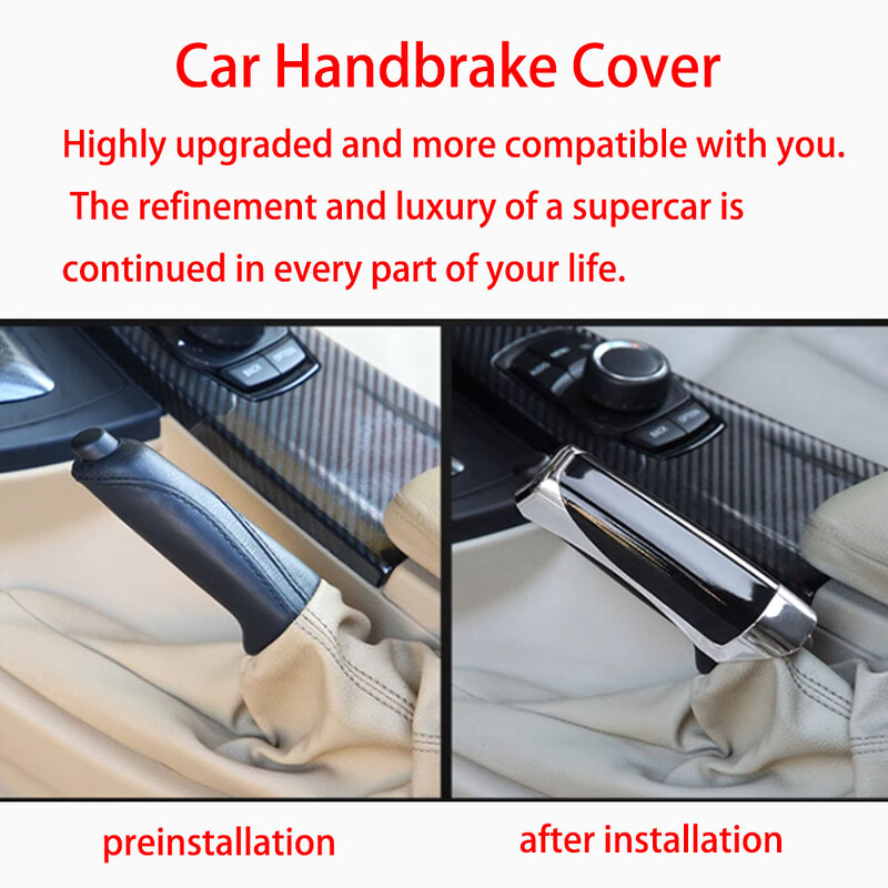 Capac frână de mână mașină Husă decorativă ABS Piele multicoloră Protecție frână de mână de parcare Capac frână de mână Universal
