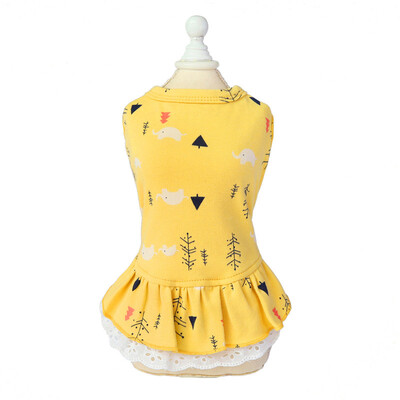 Rochie de vară din bumbac pentru pisici Fusta drăguț ananas imprimeu cireșe haine pentru animale de companie Rochii pentru pisici Sphynx Dog kedi elbisesi ropa para gatos