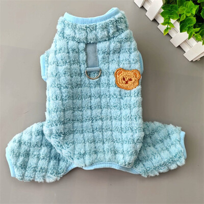Őszi téli macska kutya jumpsuit klasszikusok Kockás kisállat pizsama kis kutyáknak macskák Shih Tzu tacskó kölyök cica ruházat pulóverek