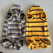 Pilkas dryžuotas medvilninis kombinezonas Sfinkso katei trumpomis rankovėmis pilvo šiltas paltas Devon Rex Minkšti apatiniai marškinėliai kačiukams rudenį