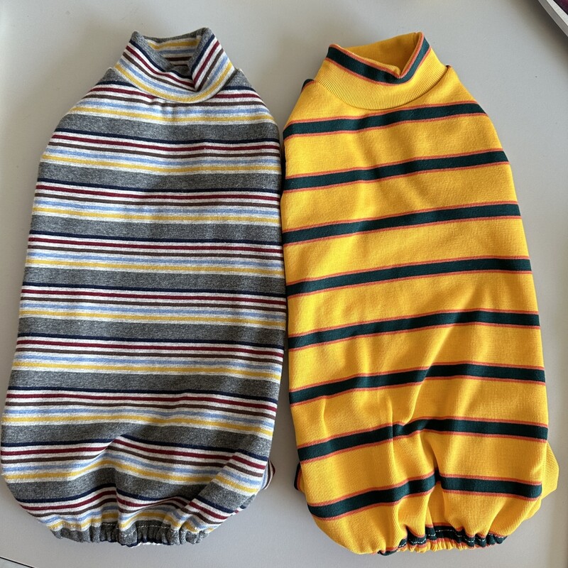 Pilkas dryžuotas medvilninis kombinezonas Sfinkso katei trumpomis rankovėmis pilvo šiltas paltas Devon Rex Minkšti apatiniai marškinėliai kačiukams rudenį