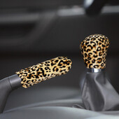 Leopard plīša rokas bremžu rokturi Auto ātruma pārslēgšanas apkakles Pretslīdes automobiļu stila universālie salona piederumi