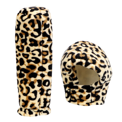 Leopard plīša rokas bremžu rokturi Auto ātruma pārslēgšanas apkakles Pretslīdes automobiļu stila universālie salona piederumi