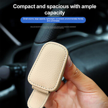 Car Sun Visor Clip Glasses Cards Case Auto γυαλιά ηλίου Visor γυαλιά θήκη γυαλιών ηλίου Στήριγμα βάσης δερμάτινων γυαλιών Pu