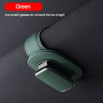 Clip pentru ochelari de soare multifuncțional pentru mașină Clip pentru ochelari din piele Suport magnetic pentru ochelari de soare Accesoriu interior universal