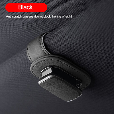 Clip pentru ochelari de soare multifuncțional pentru mașină Clip pentru ochelari din piele Suport magnetic pentru ochelari de soare Accesoriu interior universal