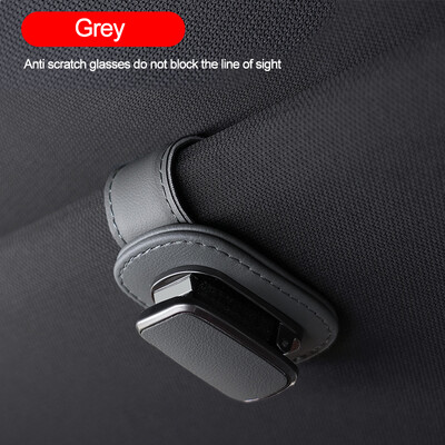 Clip pentru ochelari de soare multifuncțional pentru mașină Clip pentru ochelari din piele Suport magnetic pentru ochelari de soare Accesoriu interior universal