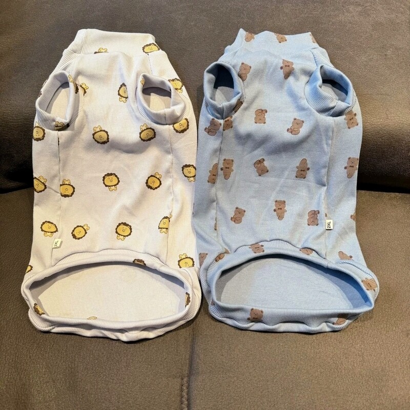 Apģērbs vīriešu kaķim Sphynx Cat Vasaras mīksta auduma krekls kaķēniem Blue Cartoon Bear Lion Atpūtas apģērbs Devon Rex pavasarī