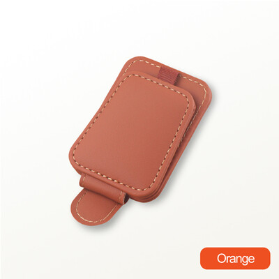 Automašīnas saulessargu briļļu futrālis magnētiskais saulesbriļļu pakaramais turētājs Ādas briļļu klipsis Daudzfunkcionāls universāls interjera aksesuārs