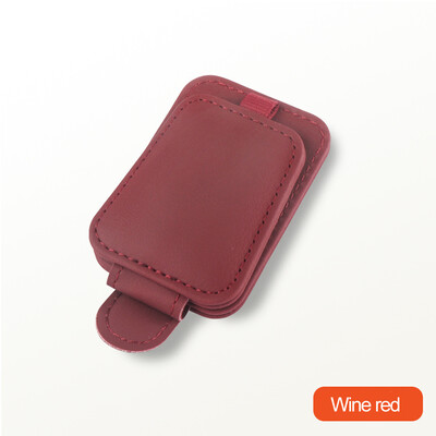 Automašīnas saulessargu briļļu futrālis magnētiskais saulesbriļļu pakaramais turētājs Ādas briļļu klipsis Daudzfunkcionāls universāls interjera aksesuārs