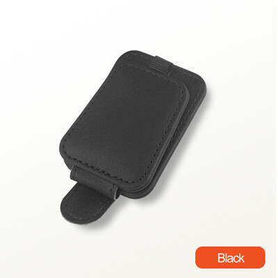 Automašīnas saulessargu briļļu futrālis magnētiskais saulesbriļļu pakaramais turētājs Ādas briļļu klipsis Daudzfunkcionāls universāls interjera aksesuārs