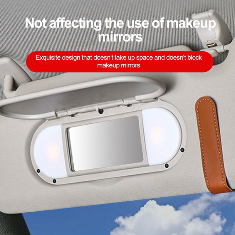 Automašīnas saulessargu briļļu futrālis magnētiskais saulesbriļļu pakaramais turētājs Ādas briļļu klipsis Daudzfunkcionāls universāls interjera aksesuārs