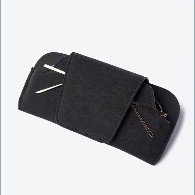 Daugiafunkcinis automobilio akinių dėklas, automatinis saulės skydelio laikiklis saulės akinių dėžutės spaustukas kortelės bilietas Magnetinis automobilio laikymo priedai