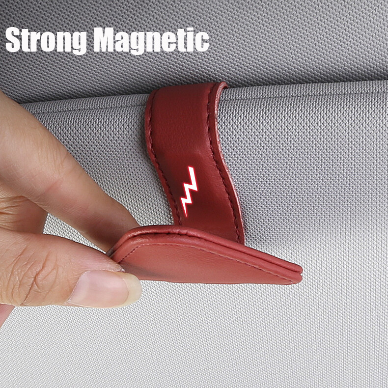 Universalus saulės skydelis, segtukas nuo saulės akinių laikiklis automobilinių akinių laikiklis Microsoft odinis akinių laikiklis bilietų segtukas akinių laikiklis