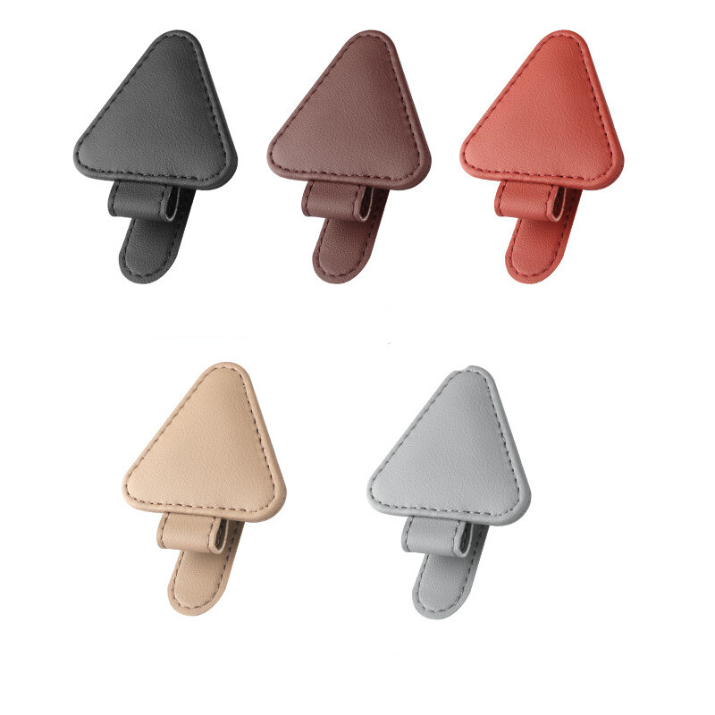 Universalus saulės skydelis, segtukas nuo saulės akinių laikiklis automobilinių akinių laikiklis Microsoft odinis akinių laikiklis bilietų segtukas akinių laikiklis