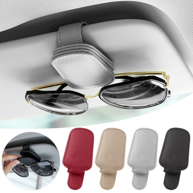 Saulės skydelio akinių laikiklis, skirtas automobilio nusidėvėjimui atspariems akiniams nuo saulės, apsauginei dėžutei, automobilinei akinių laikymui, automobilio salono priedai