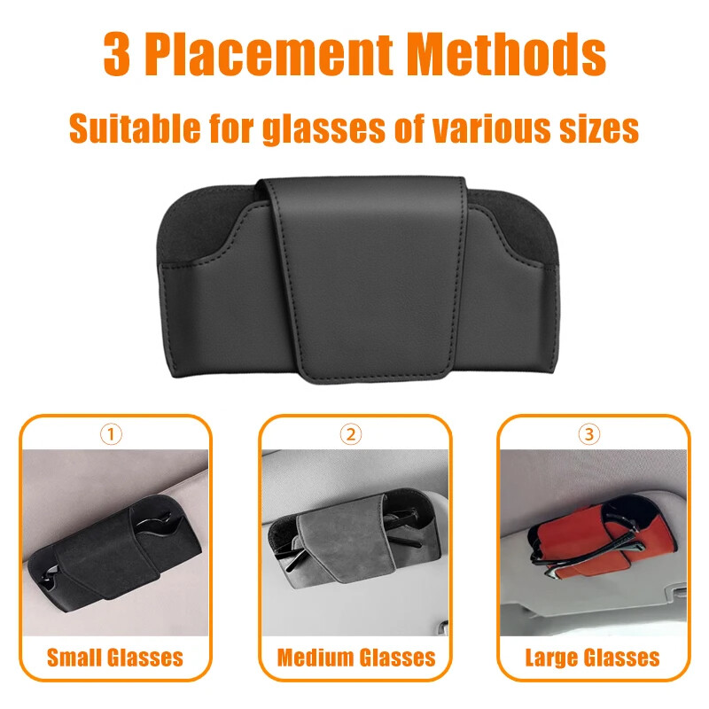 Saulės skydelio akinių laikiklis, skirtas automobilio nusidėvėjimui atspariems akiniams nuo saulės, apsauginei dėžutei, automobilinei akinių laikymui, automobilio salono priedai