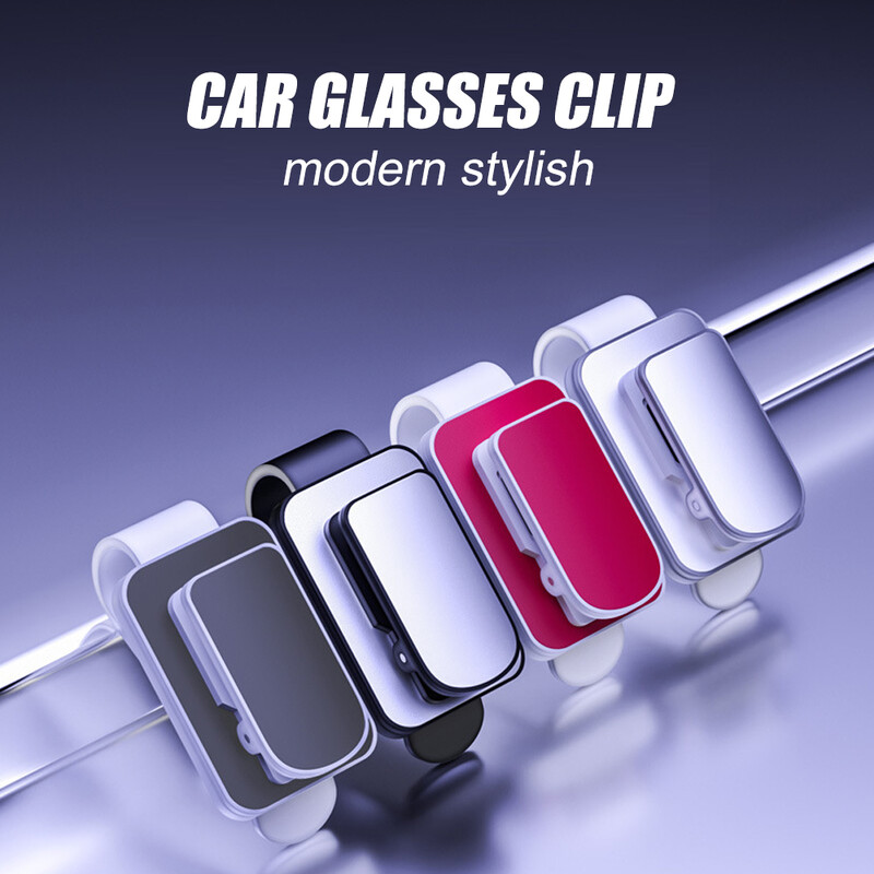 Universālie auto saulesbriļļu turētāji, magnētiskās ādas brilles, briļļu pakaramais skava, biļešu karšu briļļu klipsis, automašīnas viziera aksesuārs