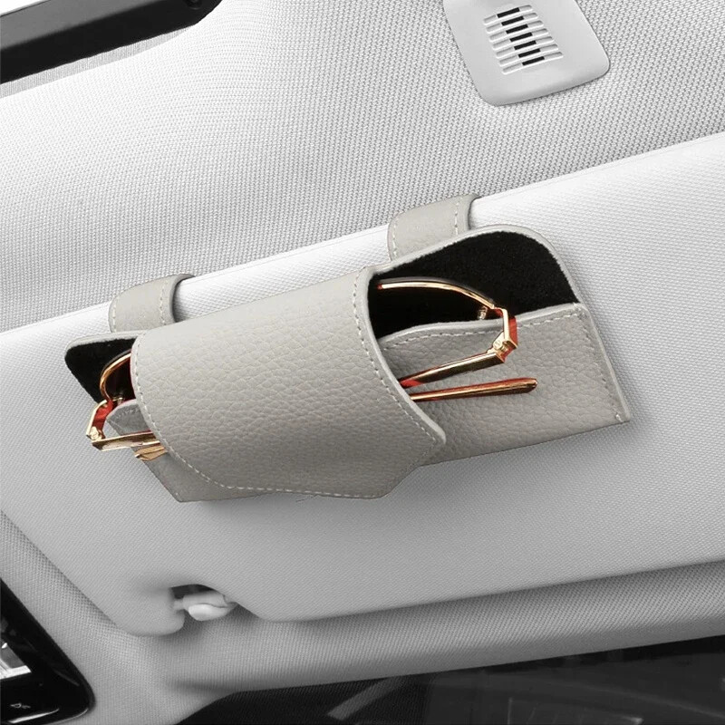 Husă pentru ochelari pentru mașină Suport pentru ochelari pentru parasolar auto Suport pentru ochelari de soare Clip pentru card Suport bilet universal Accesorii auto multifuncționale
