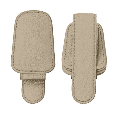 2 vnt. automobilinių akinių nuo saulės laikiklis Patvarus odinis segtukas akinių dėklas Bilietų kortelės segtukas akinių tvirtinimas automobilio salono priedai