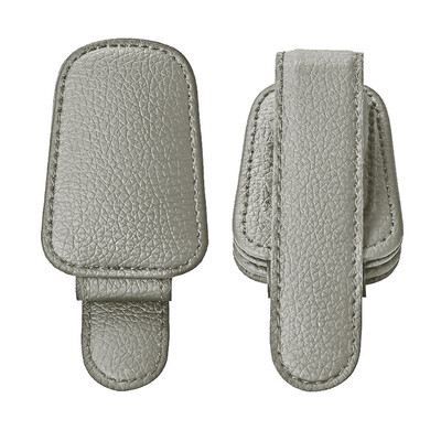 2 vnt. automobilinių akinių nuo saulės laikiklis Patvarus odinis segtukas akinių dėklas Bilietų kortelės segtukas akinių tvirtinimas automobilio salono priedai