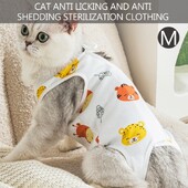 Kisállat-sebészeti gyógyulási öltöny Professzionális kisállat műtétek utáni Jumpsuitek kis, közepes nagy macskáknak