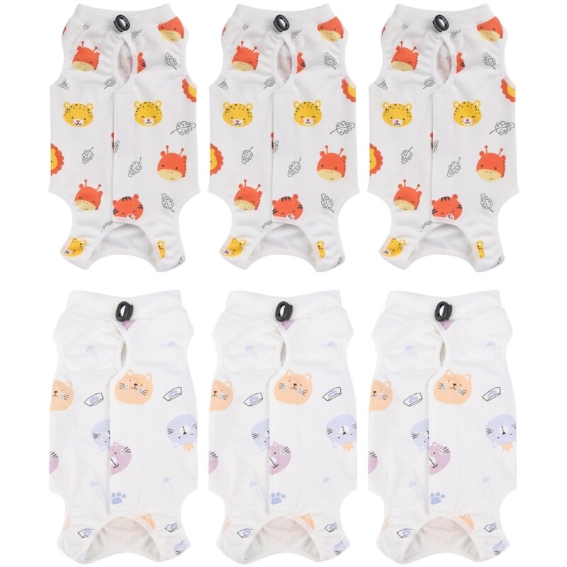 Kisállat-sebészeti gyógyulási öltöny Professzionális kisállat műtétek utáni Jumpsuitek kis, közepes nagy macskáknak