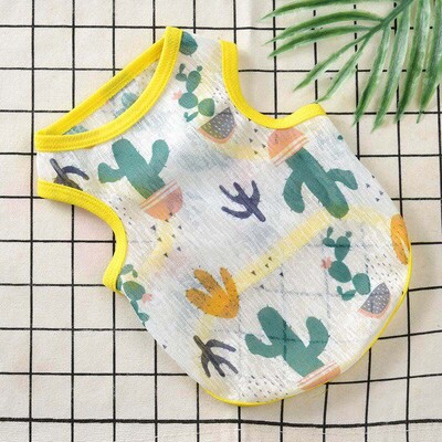 Apsauginiai rūbai katėms Vasarinė naminių gyvūnėlių liemenė Itin plona, kvėpuojanti, miela spausdinta kačiuko šuniuko rūbai triušiui Pižamos ropa gato