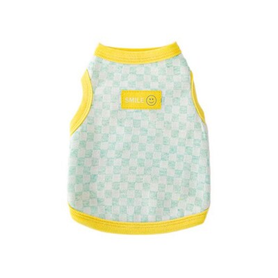 Kaķēnu veste elpojošs kucēnu veste rūtains mīksts suņu kapucis Kokvilnas kaķu krekls bez piedurknēm pavasarim un vasarai