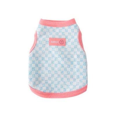 Kaķēnu veste elpojošs kucēnu veste rūtains mīksts suņu kapucis Kokvilnas kaķu krekls bez piedurknēm pavasarim un vasarai