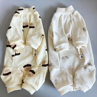 Keturių kojų medvilniniai apatiniai marškinėliai katėms žiemai Saldus minkštas abrikosų rožinis paltas Sfinkso katei Rudens pavasario megztinis kačiukams šunims