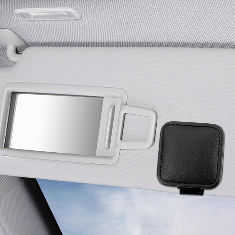 Θήκη για γυαλιά ηλίου αυτοκινήτου Μαγνητική θήκη PU Δερμάτινη προσωπίδα Γυαλιά ηλίου Κλιπ με πίσω σφιγκτήρα Κρεμάστρα γυαλιών οράσεως Βάση κάρτας εισιτηρίων για αυτόματο