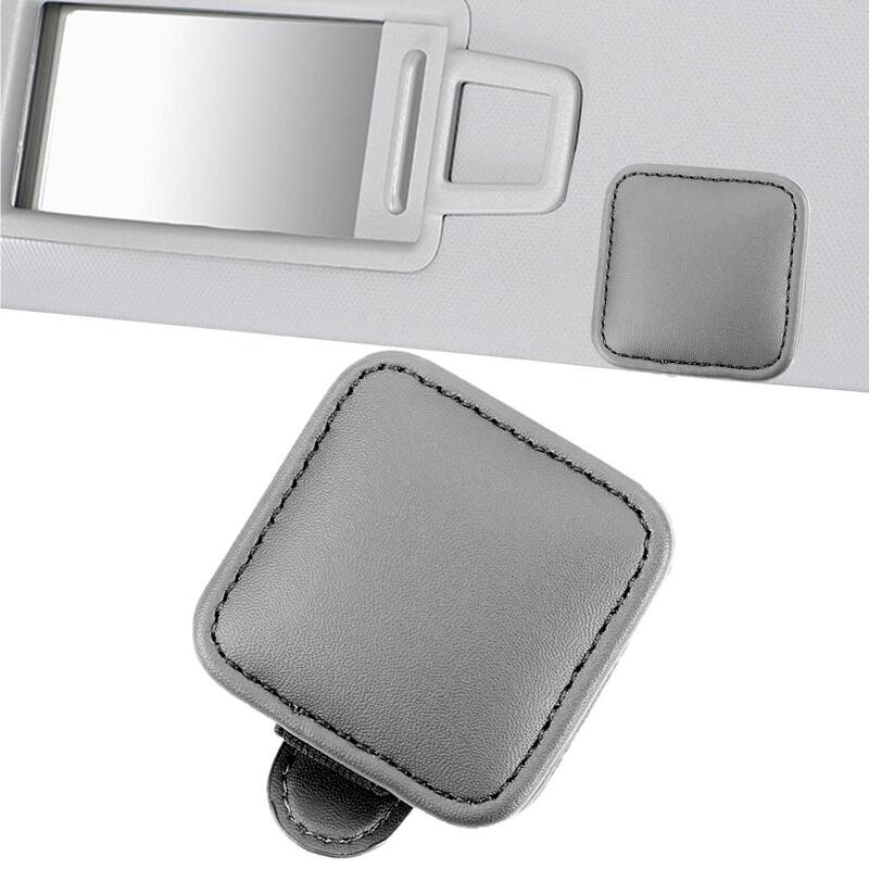Θήκη για γυαλιά ηλίου αυτοκινήτου Μαγνητική θήκη PU Δερμάτινη προσωπίδα Γυαλιά ηλίου Κλιπ με πίσω σφιγκτήρα Κρεμάστρα γυαλιών οράσεως Βάση κάρτας εισιτηρίων για αυτόματο