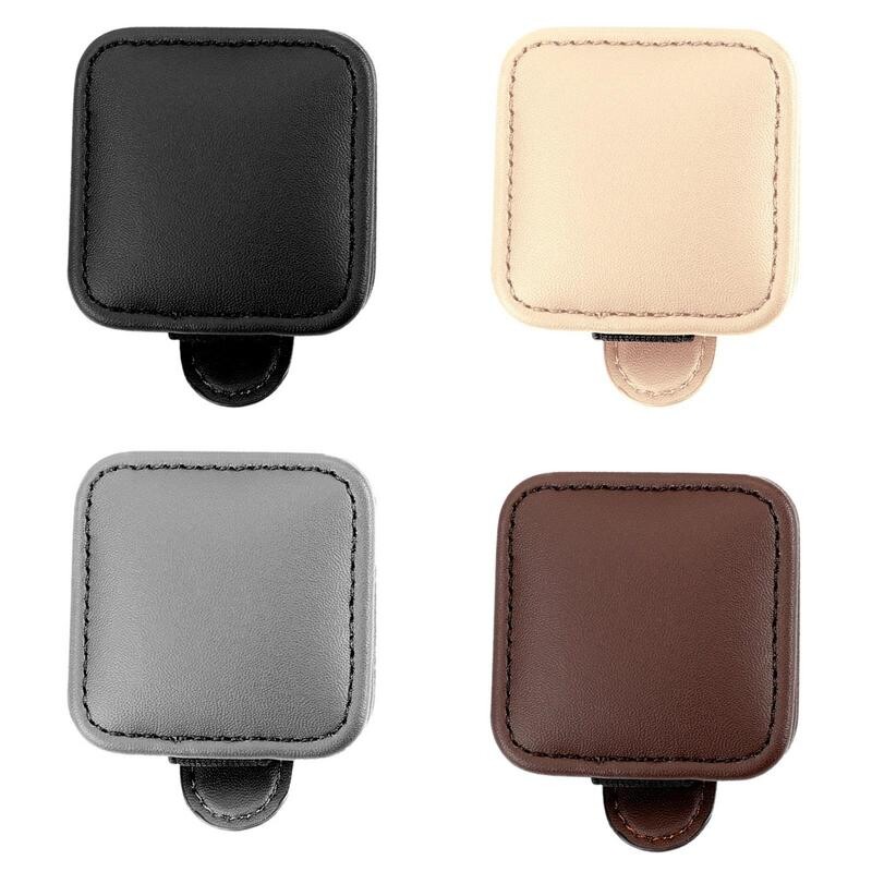 Θήκη για γυαλιά ηλίου αυτοκινήτου Μαγνητική θήκη PU Δερμάτινη προσωπίδα Γυαλιά ηλίου Κλιπ με πίσω σφιγκτήρα Κρεμάστρα γυαλιών οράσεως Βάση κάρτας εισιτηρίων για αυτόματο