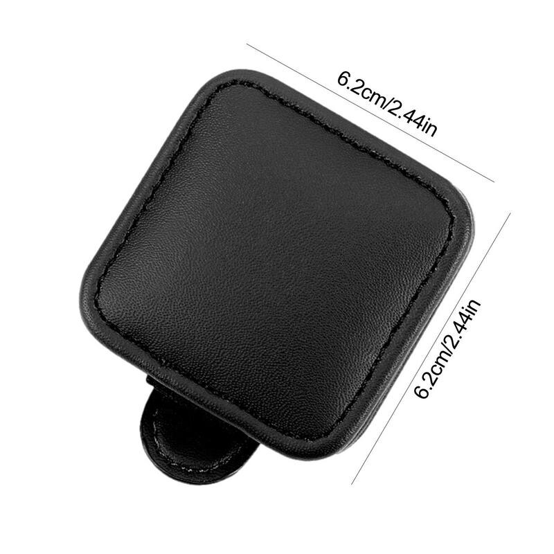 Θήκη για γυαλιά ηλίου αυτοκινήτου Μαγνητική θήκη PU Δερμάτινη προσωπίδα Γυαλιά ηλίου Κλιπ με πίσω σφιγκτήρα Κρεμάστρα γυαλιών οράσεως Βάση κάρτας εισιτηρίων για αυτόματο