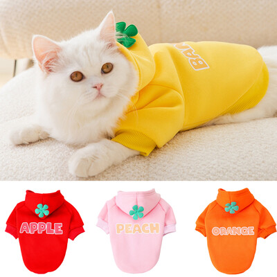 Κλασική στάμπα φρούτων Sphynx Cat Hoodie πουλόβερ Φθινοπωρινό Χειμώνα Ζεστά ρούχα για κατοικίδια για γάτες Gotas Garfield Katten Σκύλος μασκότ στολή