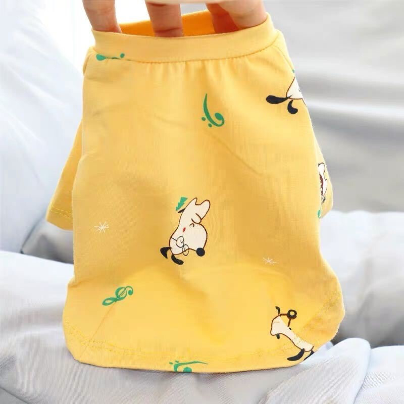 Sweet Print Sfinkso katės liemenė marškinėliai Vasariniai medvilniniai rūbai katėms Gotas mascotas Drabužiai Katten Kedi Kostiumas vetement chat