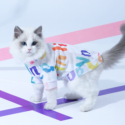 HOOPET Vara Masculin Pisica Pisicuta Vesta de vara Pisica Pisica Animal de companie Anti-caderea parului Pisica Haine pentru pisica Marioneta subtire Pisica albastra