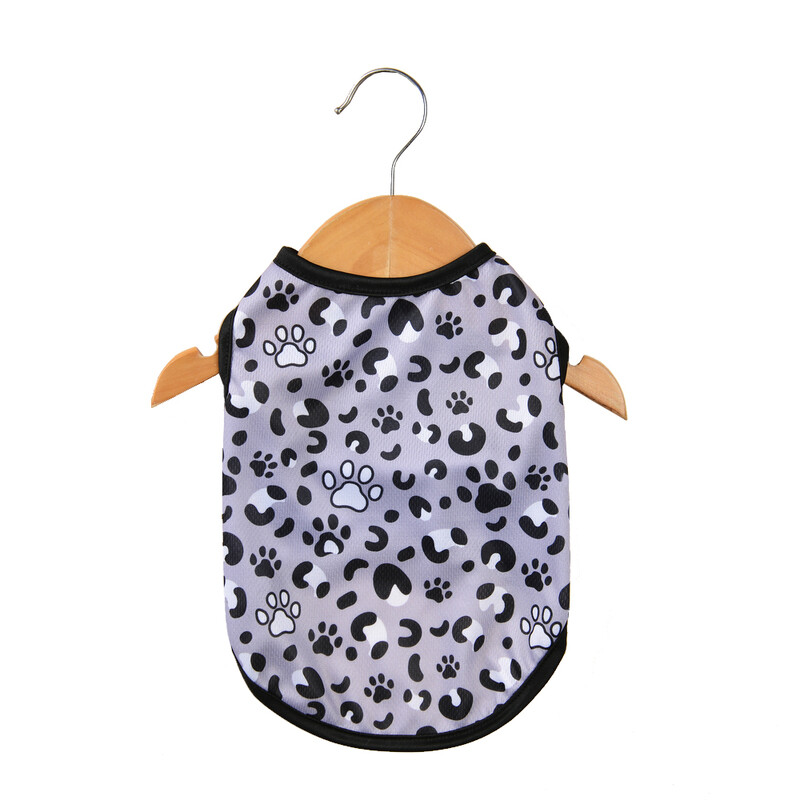Haine de vară pentru pisici, cu imprimeu leopard, vestă pentru animale de companie, pentru câini de talie mică, tricou subțire, respirabil