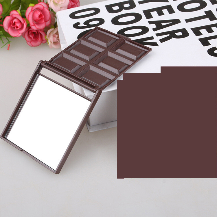 Pārnēsājams kosmētikas spogulis, šokolādes radošs 6 vārtu salokāms mazs spoguļa kosmētikas spogulis