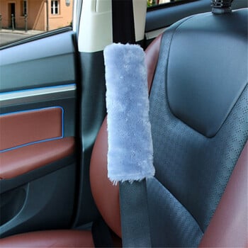 Κάλυμμα ζώνης ασφαλείας αυτοκινήτου Fluffy Auto Seatbelt Safety Belt Pad Soulder Protector Ενήλικες Παιδικά Αξεσουάρ εσωτερικού αυτοκινήτου 2τμχ