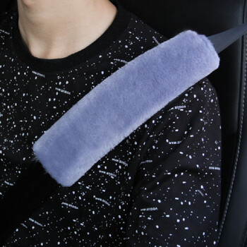 Κάλυμμα ζώνης ασφαλείας αυτοκινήτου Fluffy Auto Seatbelt Safety Belt Pad Soulder Protector Ενήλικες Παιδικά Αξεσουάρ εσωτερικού αυτοκινήτου 2τμχ