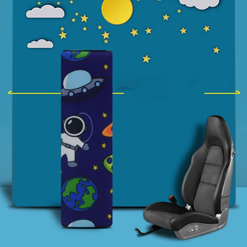 Kvėpuojantis tinklinio audinio saugos diržo užvalkalas, 2 dalys Vaiko saugos kėdės dinozauras astronautas ant pečių animacinio filmo automobilio saugos diržo užvalkalas