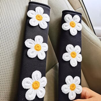 1 τμχ Flower Shoulder Pad Ζώνη ασφαλείας αυτοκινήτου Μικρή διακόσμηση εσωτερικού χώρου Προστασία κινουμένων σχεδίων Δημιουργική ασφαλιστική κάλυψη Αξεσουάρ αυτοκινήτου